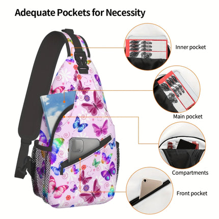 Crossbody Bag Women Butterfly Sling Daypack Backpack - Crossbody Bag - A&J DESIGN - Mad Fly Essentials
