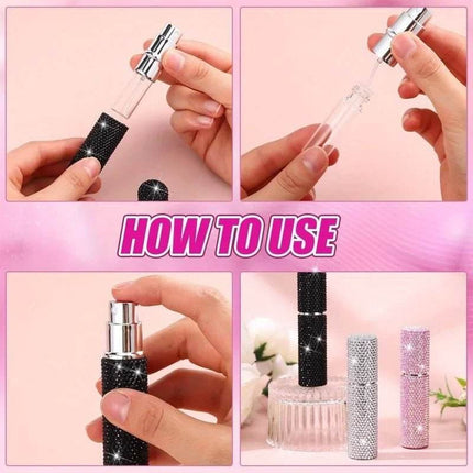 Crystal 10ml Refillable Perfume Spray Bottle Beauty Essentials - Beauty Essentials - MoonBiffy - Mad Fly Essentials