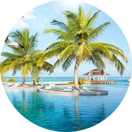 Custom 3D Beach Island Landscape Mural Wallpaper - Wallpaper - JD Home Decor - Mad Fly Essentials