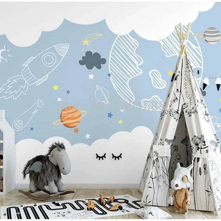 Custom 3D Minimalist Space Mural Wallpaper - Wallpaper - jiadou - Melin - Mad Fly Essentials