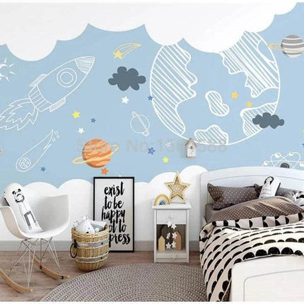 Custom 3D Minimalist Space Mural Wallpaper - Wallpaper - jiadou - Melin - Mad Fly Essentials