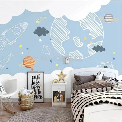 Custom 3D Minimalist Space Mural Wallpaper - Wallpaper - jiadou - Melin - Mad Fly Essentials