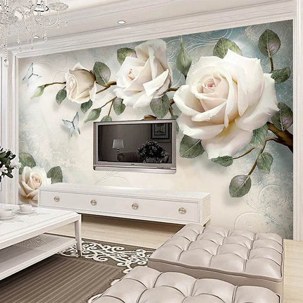 Custom 3D Modern Minimalist Floral European Mural Wallpaper - Wallpaper - JD Home Decor - Mad Fly Essentials