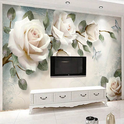 Custom 3D Modern Minimalist Floral European Mural Wallpaper - Wallpaper - JD Home Decor - Mad Fly Essentials