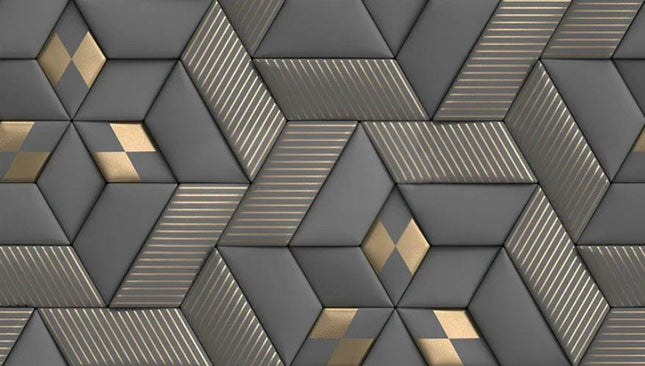 Custom 3D Nordic Geometric Mural Wallpaper - Wallpaper - JD Home Decor - Mad Fly Essentials