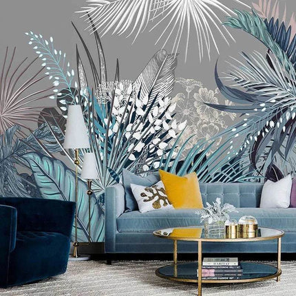 Custom 3D Retro Tropical Nordic Mural Wallpaper - Wallpaper - JD Home Decor - Mad Fly Essentials