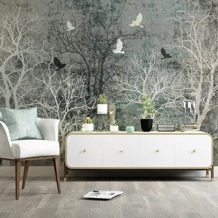 Custom Blue Forest Animal Mural 3D Wallpaper - 3D Wallpaper - JD Home Decor - Mad Fly Essentials