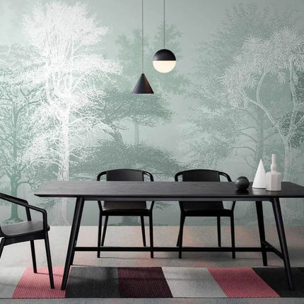 Custom Blue Forest Animal Mural 3D Wallpaper - Mad Fly Essentials