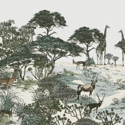 Custom Blue Forest Animal Mural 3D Wallpaper - 3D Wallpaper - JD Home Decor - Mad Fly Essentials