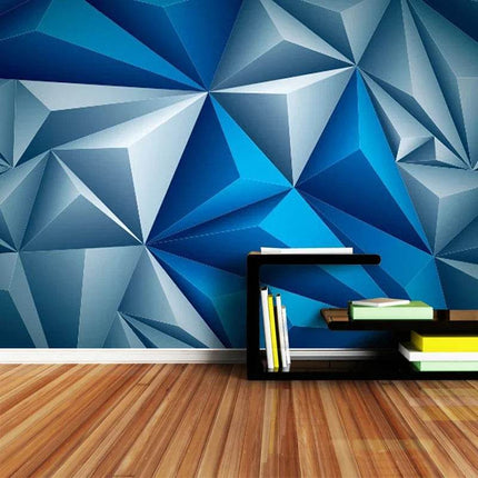 Custom Blue Geometric Space 3D Wallpaper - 3D Wallpaper - JD Home Decor - Mad Fly Essentials