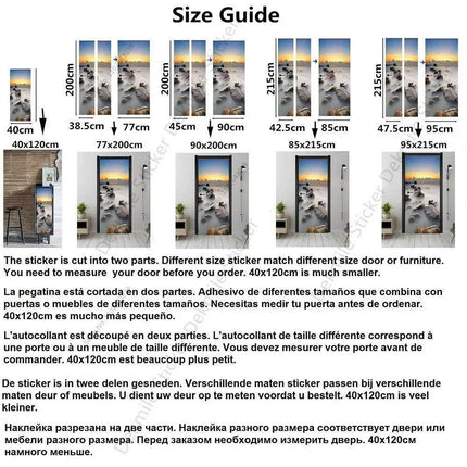 Custom Modern Minimalist 3D Skyscraper Door Wallpaper - Wallpaper - Beibehang - Mad Fly Essentials