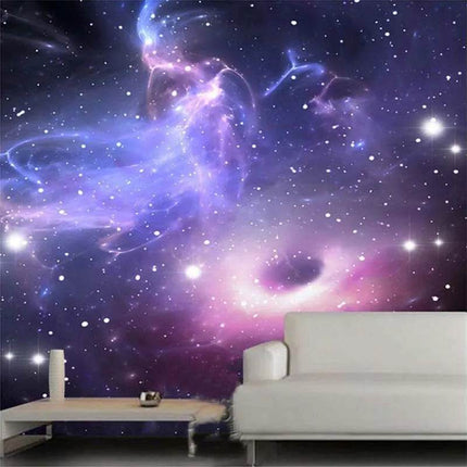 Custom 3D Starry Night Galaxy Silk Mural Wallpaper - Wallpaper - Afervor - Mad Fly Essentials