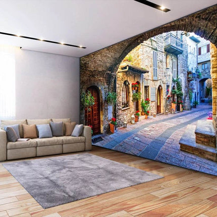 Custom Street View European City Shop Landscape Mural Wallpaper - Wallpaper - JD Home Decor - Mad Fly Essentials
