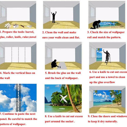 Custom Tropical Paradise 3D Wallpaper - 3D Wallpaper - JD Home Decor - Mad Fly Essentials