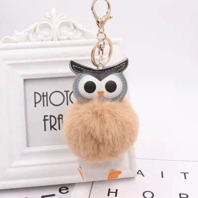 Cute Pompom Owl Key Ring Keychain Women Accessories - Women Accessories - Warm like home - Mad Fly Essentials