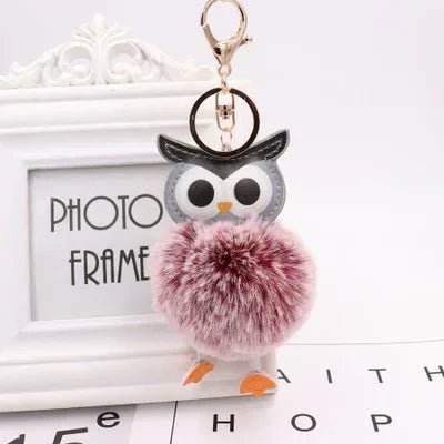 Cute Pompom Owl Key Ring Keychain Women Accessories - Women Accessories - Warm like home - Mad Fly Essentials