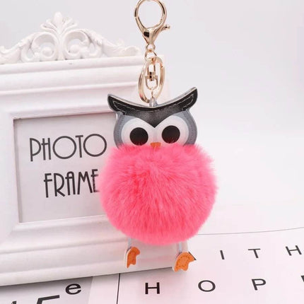 Cute Pompom Owl Key Ring Keychain Women Accessories - Women Accessories - Warm like home - Mad Fly Essentials