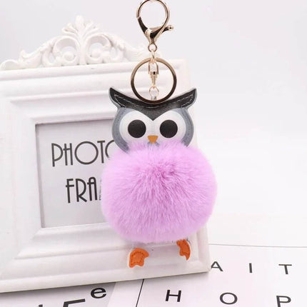 Cute Pompom Owl Key Ring Keychain Women Accessories - Women Accessories - Warm like home - Mad Fly Essentials
