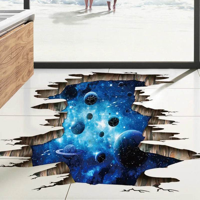 Blue Galaxy Planet 3D Wall Sticker - Mad Fly Essentials
