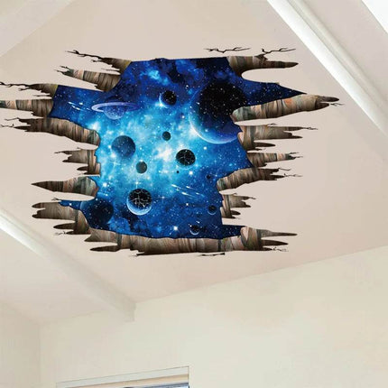 Dark Blue Galaxy Planet 3D Wall Sticker - 3D Wall Sticker - ZOOYOO - Mad Fly Essentials