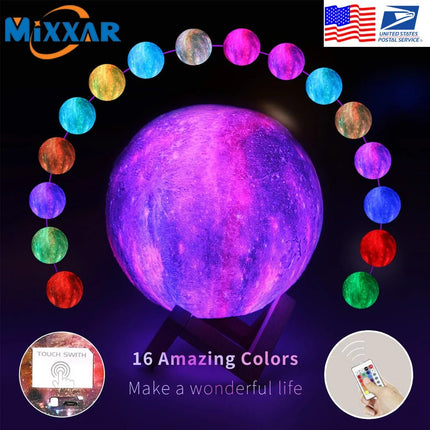 Desk Lamp 16 Color Kids Room USB Star Moon Light - Desk Lamp - TITANFIRE - Mad Fly Essentials