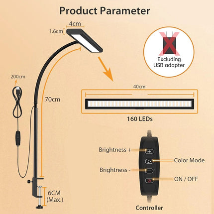 Desk Lamp LED Office Home Gooseneck Adjustable Light - Desk Lamp - Kakaxi - Mad Fly Essentials