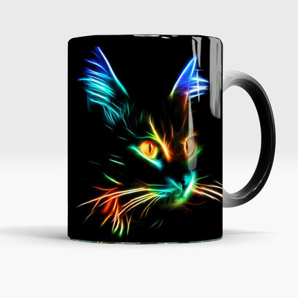 DESumHar Home & Garden color changing mug / 301-400ml Color-Changing Animal Cat Coffee Mug