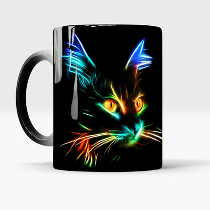 DESumHar Home & Garden color changing mug / 301-400ml Color-Changing Animal Cat Coffee Mug