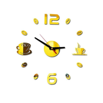 3D Digital Coffee Time DIY Sticker Wall Clock - Wall Clock - Wall Essentials - Mad Fly Essentials