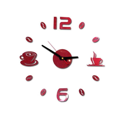 3D Digital Coffee Time DIY Sticker Wall Clock - Wall Clock - Wall Essentials - Mad Fly Essentials