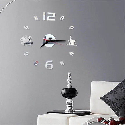3D Digital Coffee Time DIY Sticker Wall Clock - Wall Clock - Wall Essentials - Mad Fly Essentials