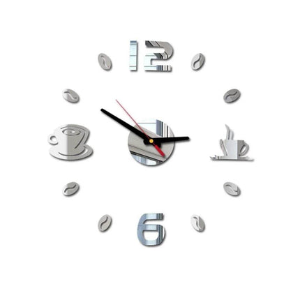 3D Digital Coffee Time DIY Sticker Wall Clock - Wall Clock - Wall Essentials - Mad Fly Essentials