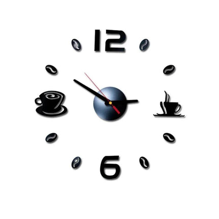 3D Digital Coffee Time DIY Sticker Wall Clock - Wall Clock - Wall Essentials - Mad Fly Essentials