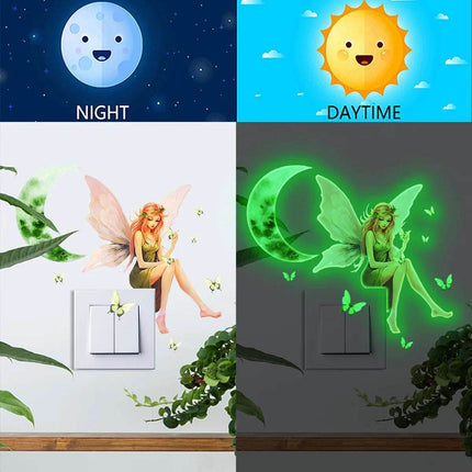 DIY Cat Fairy Stars Switch Luminous 3D Wall Sticker - 3D Wall Sticker - ILOKY - Mad Fly Essentials