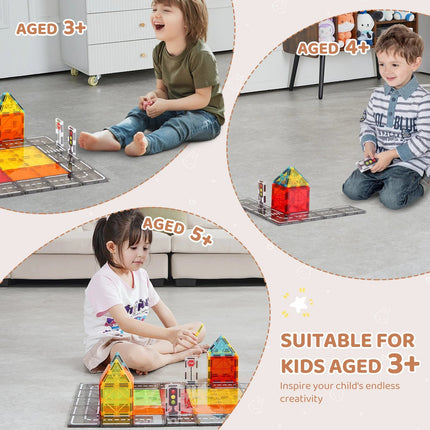 DIY Puzzles for Kids 56pc Magnetic Tile Building Set - DIY Puzzles for Kids - Romboss - Mad Fly Essentials