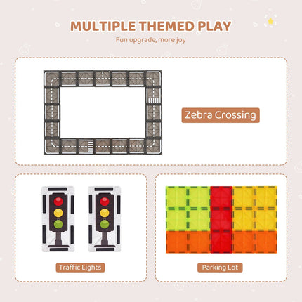 DIY Puzzles for Kids 56pc Magnetic Tile Building Set - DIY Puzzles for Kids - Romboss - Mad Fly Essentials