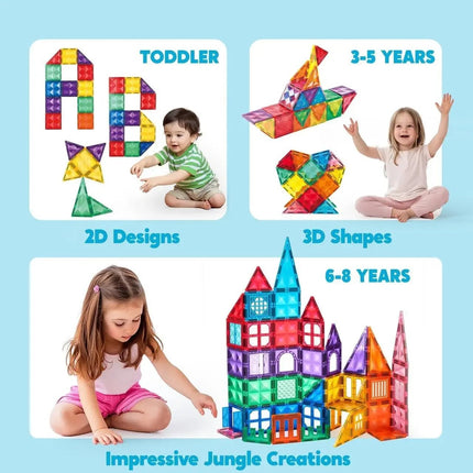 DIY Puzzles for Kids Magnetic Building Tile STEM Toys - DIY Puzzles for Kids - Romboss - Mad Fly Essentials