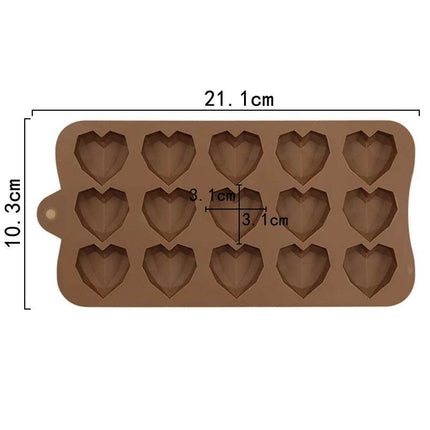 DIY Silicone Chocolate Diamond Heart Mold Kitchen Gadget - Kitchen Gadget - Kitchen Pros - Mad Fly Essentials