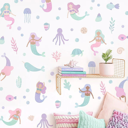 DIY Wall Decor Cartoon Underwater Nursery Wall Stickers - DIY Wall Decor - Brangdy - Mad Fly Essentials
