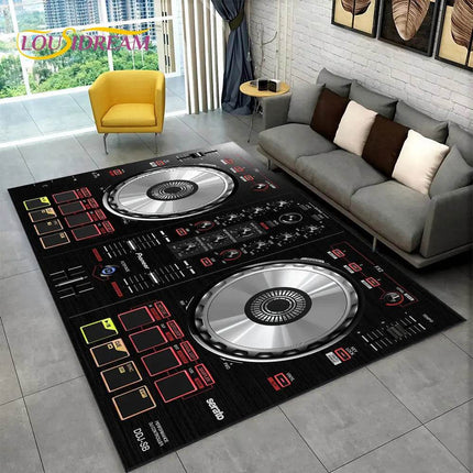 DJ Music Keyboard Modern Living 3D Geometric Area Rug - Area Rug - LOUSIDREAM - Mad Fly Essentials