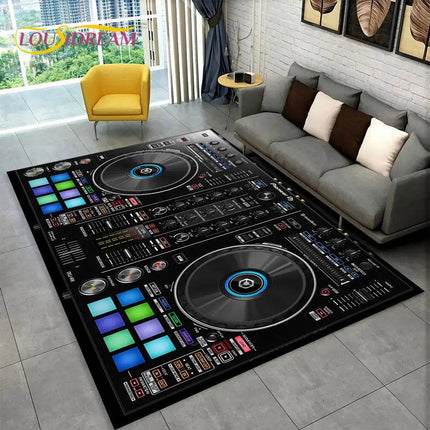 DJ Music Keyboard Modern Living 3D Geometric Area Rug - Area Rug - LOUSIDREAM - Mad Fly Essentials