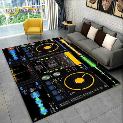 DJ Music Keyboard Modern Living 3D Geometric Area Rug - Area Rug - LOUSIDREAM - Mad Fly Essentials