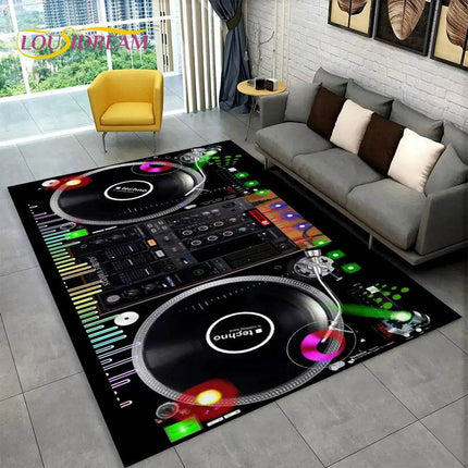 DJ Music Keyboard Modern Living 3D Geometric Area Rug - Area Rug - LOUSIDREAM - Mad Fly Essentials