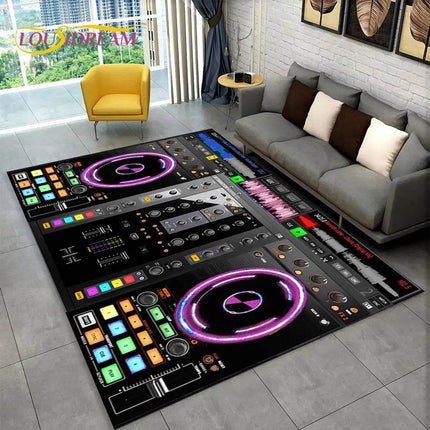 DJ Music Keyboard Modern Living 3D Geometric Area Rug - Area Rug - LOUSIDREAM - Mad Fly Essentials