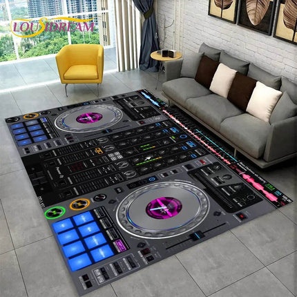 DJ Music Keyboard Modern Living 3D Geometric Area Rug - Area Rug - LOUSIDREAM - Mad Fly Essentials
