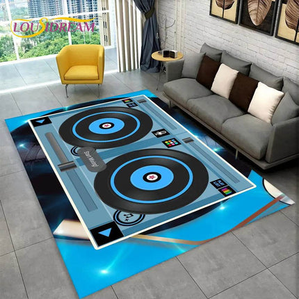 DJ Music Keyboard Modern Living 3D Geometric Area Rug - Area Rug - LOUSIDREAM - Mad Fly Essentials