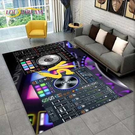 DJ Music Keyboard Modern Living 3D Geometric Area Rug - Area Rug - LOUSIDREAM - Mad Fly Essentials