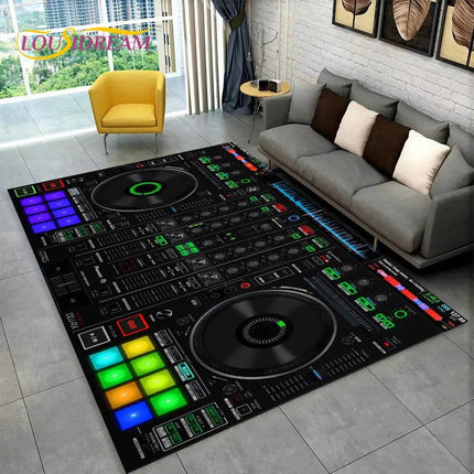 DJ Music Keyboard Modern Living 3D Geometric Area Rug - Area Rug - LOUSIDREAM - Mad Fly Essentials