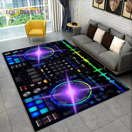 DJ Music Keyboard Modern Living 3D Geometric Area Rug - Area Rug - LOUSIDREAM - Mad Fly Essentials