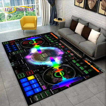 DJ Music Keyboard Modern Living 3D Geometric Area Rug - Area Rug - LOUSIDREAM - Mad Fly Essentials